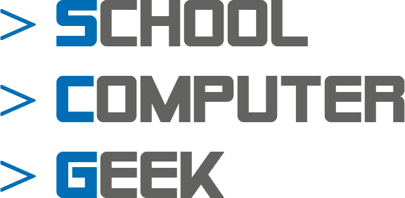 School Computer Geek Logo